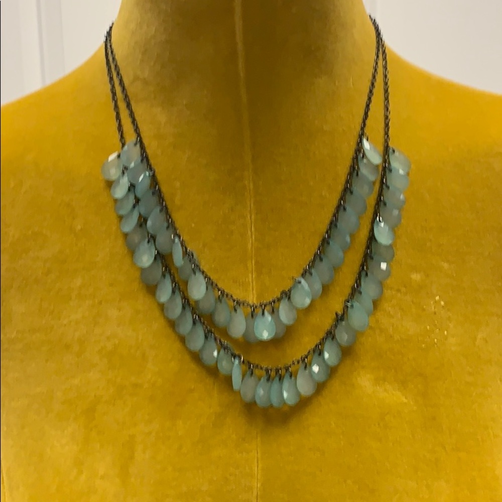 2-strand necklace with plastic beads - Picture 4 of 5